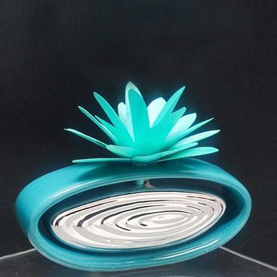 Cornici in argento: Profumatore Ovale 16x7cm in Argento Azzurro